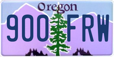 OR license plate 900FRW