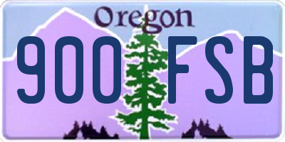 OR license plate 900FSB