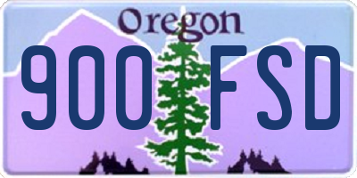 OR license plate 900FSD