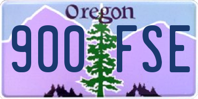 OR license plate 900FSE