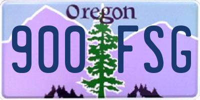 OR license plate 900FSG