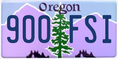 OR license plate 900FSI