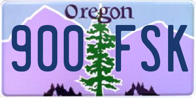 OR license plate 900FSK