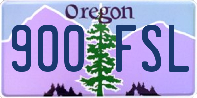 OR license plate 900FSL