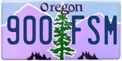 OR license plate 900FSM