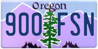 OR license plate 900FSN