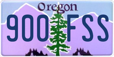 OR license plate 900FSS
