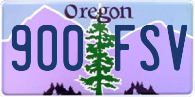 OR license plate 900FSV