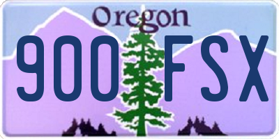 OR license plate 900FSX