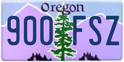 OR license plate 900FSZ