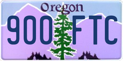 OR license plate 900FTC