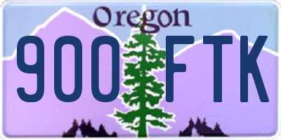 OR license plate 900FTK