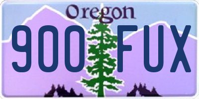 OR license plate 900FUX