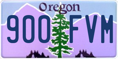 OR license plate 900FVM