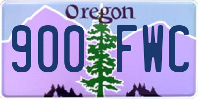 OR license plate 900FWC