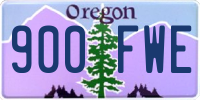 OR license plate 900FWE