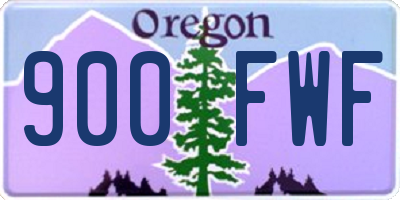 OR license plate 900FWF