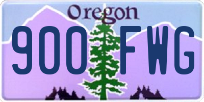 OR license plate 900FWG