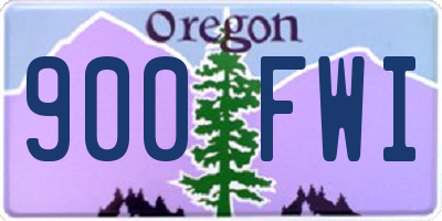 OR license plate 900FWI