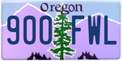 OR license plate 900FWL
