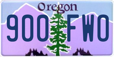 OR license plate 900FWO