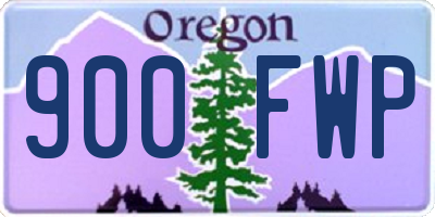 OR license plate 900FWP