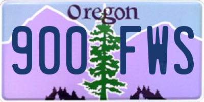 OR license plate 900FWS