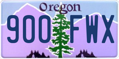 OR license plate 900FWX