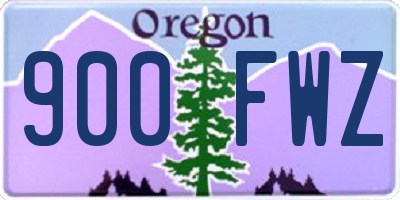 OR license plate 900FWZ
