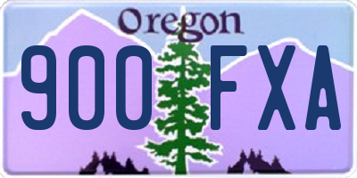 OR license plate 900FXA