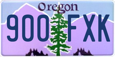 OR license plate 900FXK