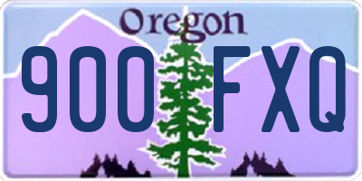 OR license plate 900FXQ
