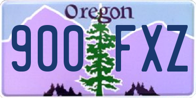 OR license plate 900FXZ
