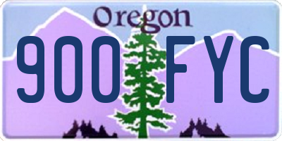 OR license plate 900FYC