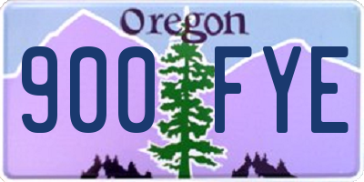 OR license plate 900FYE