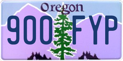 OR license plate 900FYP