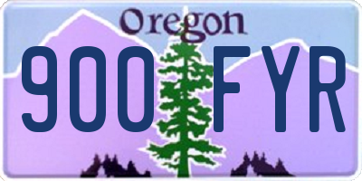 OR license plate 900FYR