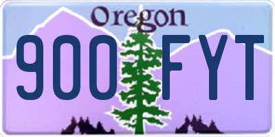 OR license plate 900FYT
