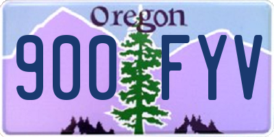 OR license plate 900FYV