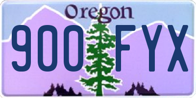 OR license plate 900FYX