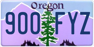 OR license plate 900FYZ