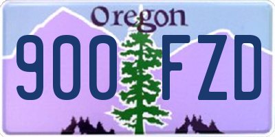 OR license plate 900FZD