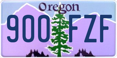 OR license plate 900FZF