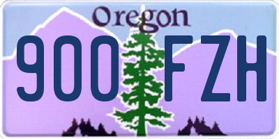 OR license plate 900FZH