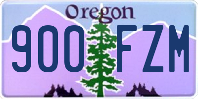 OR license plate 900FZM