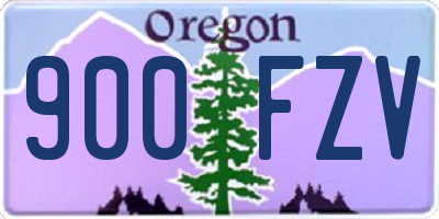 OR license plate 900FZV