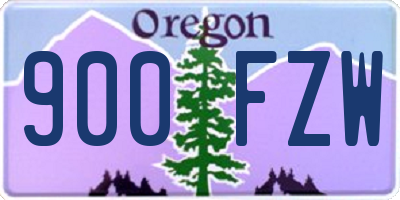 OR license plate 900FZW
