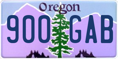 OR license plate 900GAB