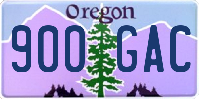 OR license plate 900GAC