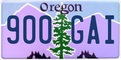 OR license plate 900GAI